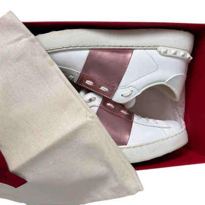 Valentino Garavani Open Sneakers (White Pink) (Womens)