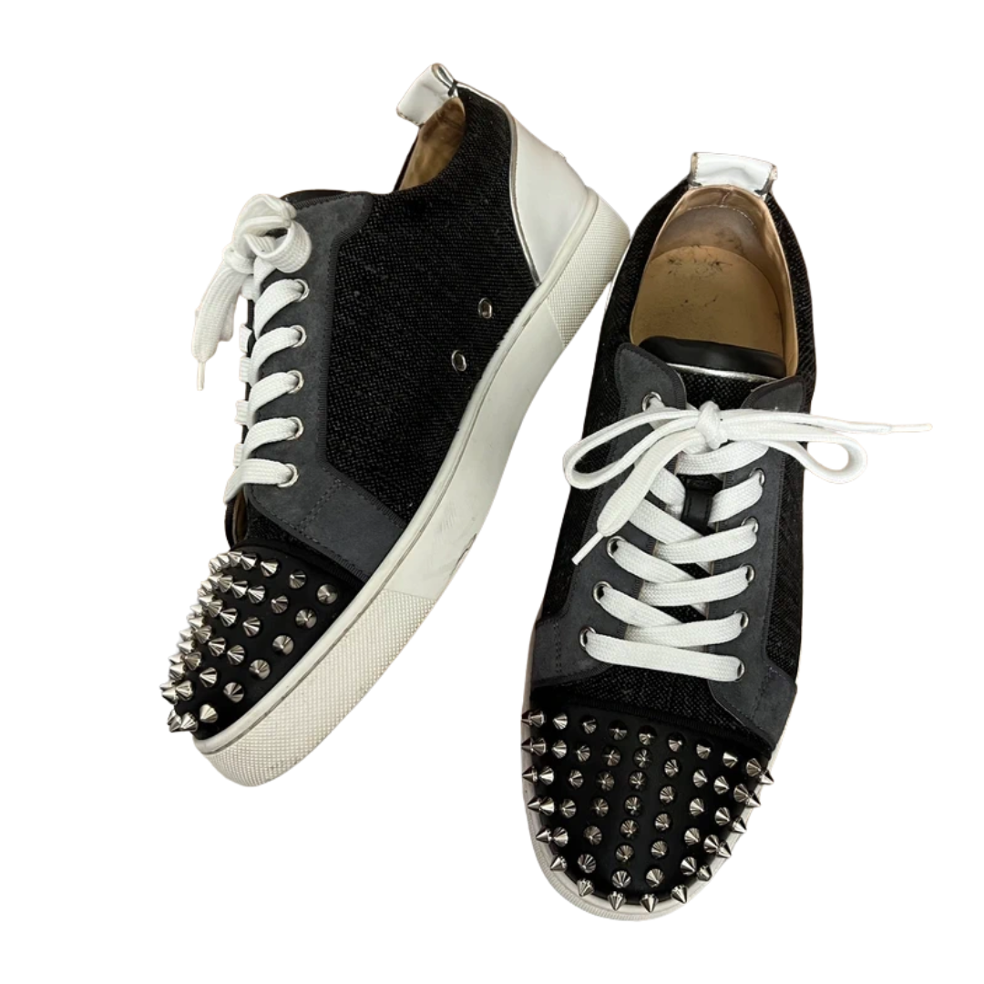 Christian Louboutin Louis Junior Spike Sneakers (Black)