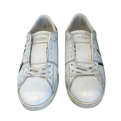 Valentino Garavani VLTN Open Sneakers (White Black)