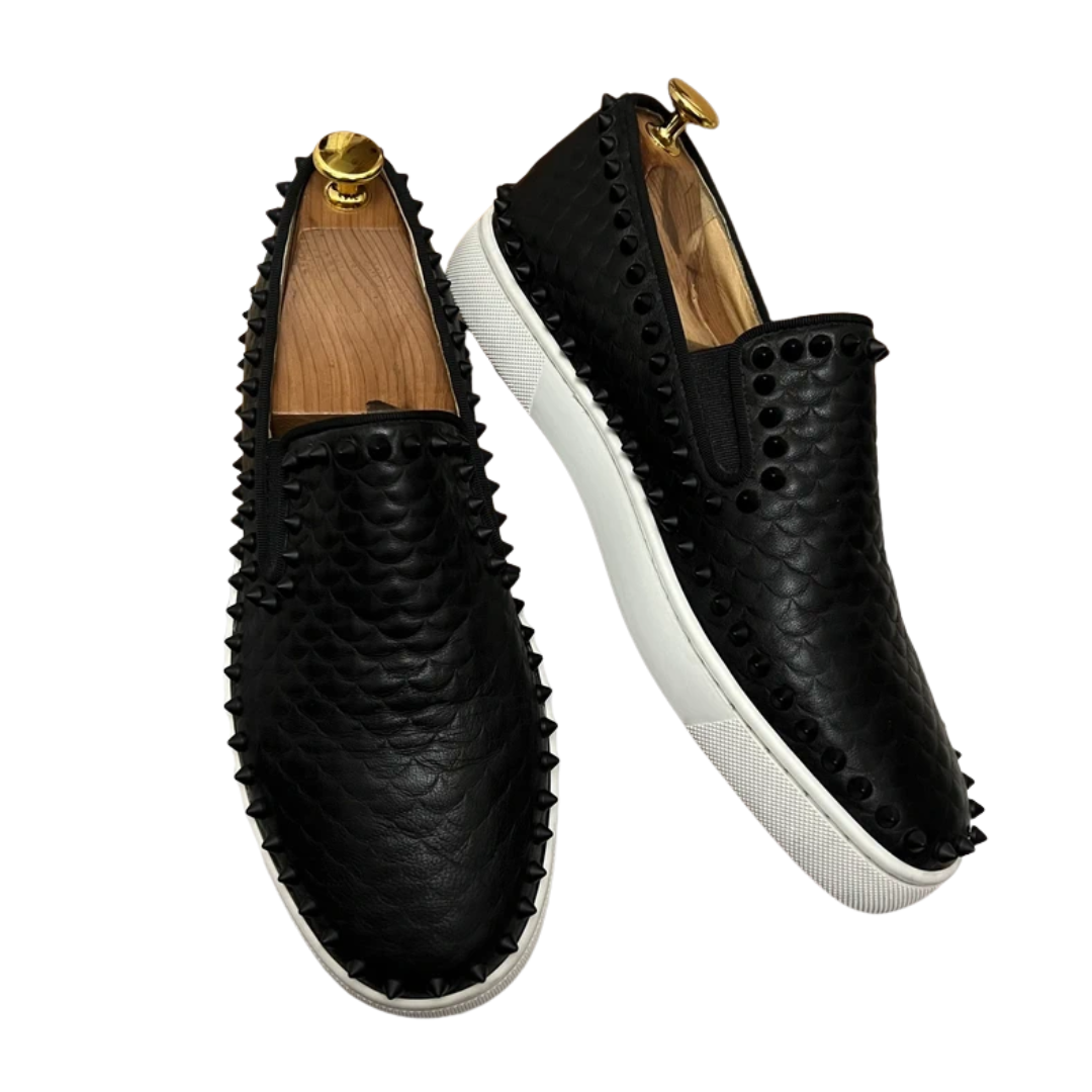 Christian Louboutin Louis Spike Loafer Sneakers (Black)