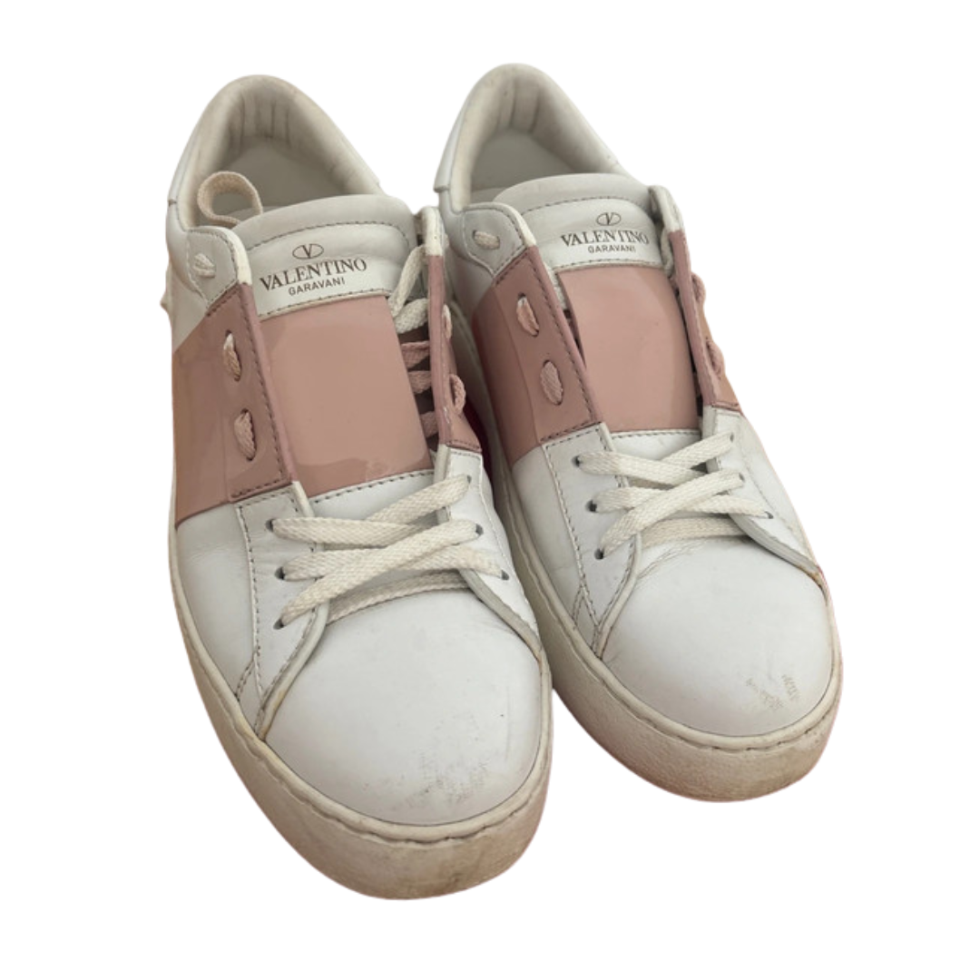 Valentino Garavani Open Sneakers (Patent Pink) (Womens)
