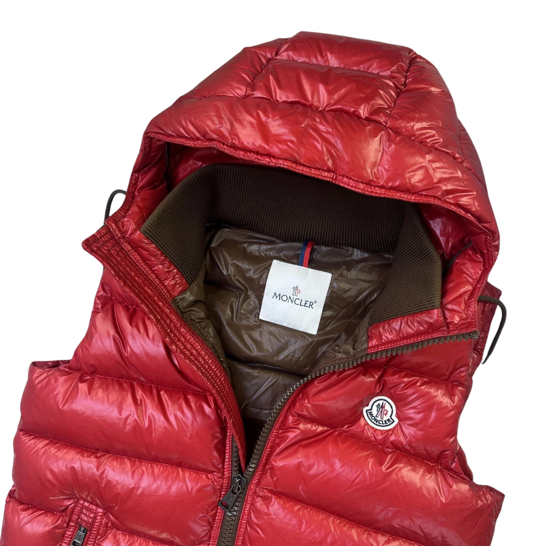 Moncler Bartholome Gilet Down Vest (Burgundy)