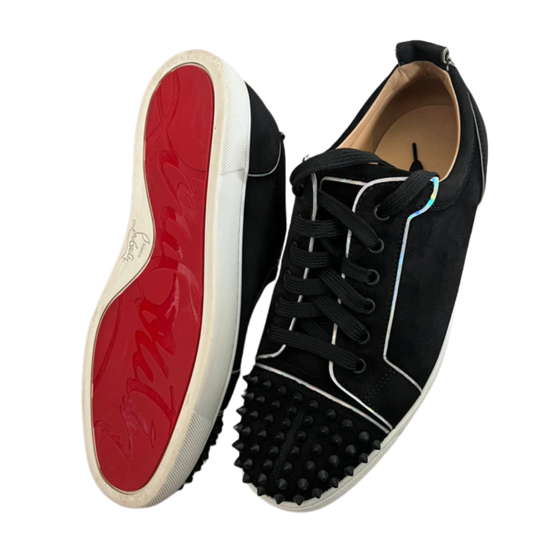 Christian Louboutin Louis Junior Spike Sneakers (Black White)