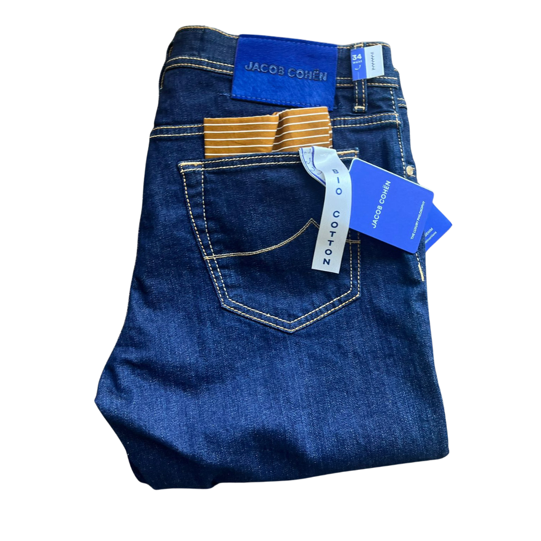 Jacob Cohën Bard Slim Fit Jeans (Navy) (New)