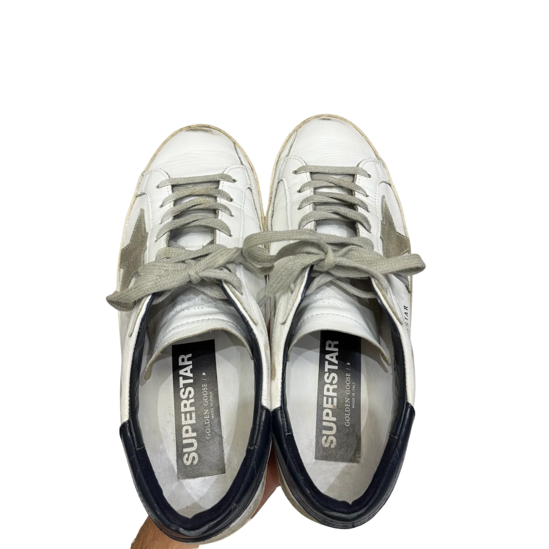 Golden Goose Superstar Sneakers (White Black)