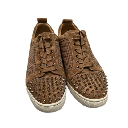 Christian Louboutin Louis Junior Spike Sneakers (Beige)