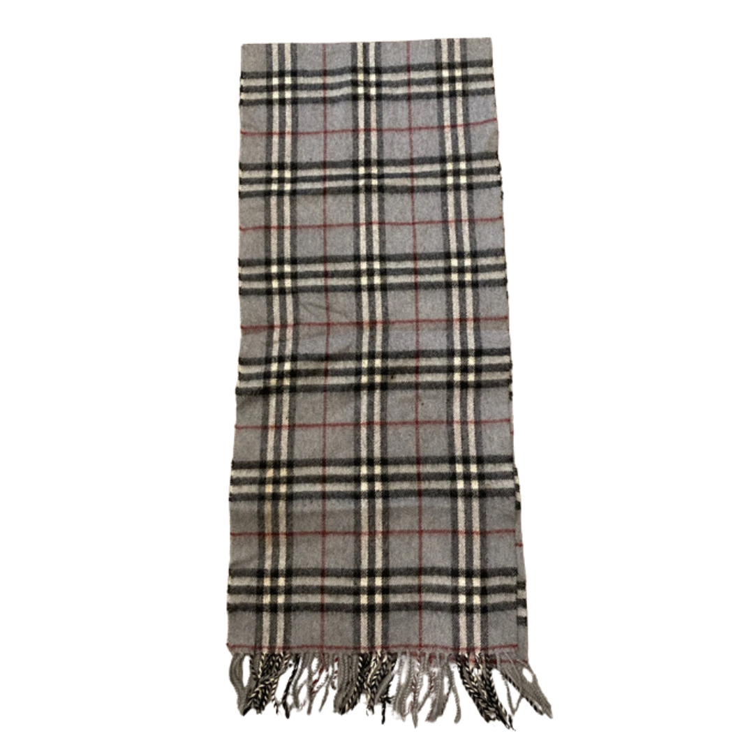 Burberry Scarf (Grey) (Vintage)
