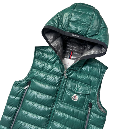 Moncler Ragot Down Gilet Vest (Dark Green)