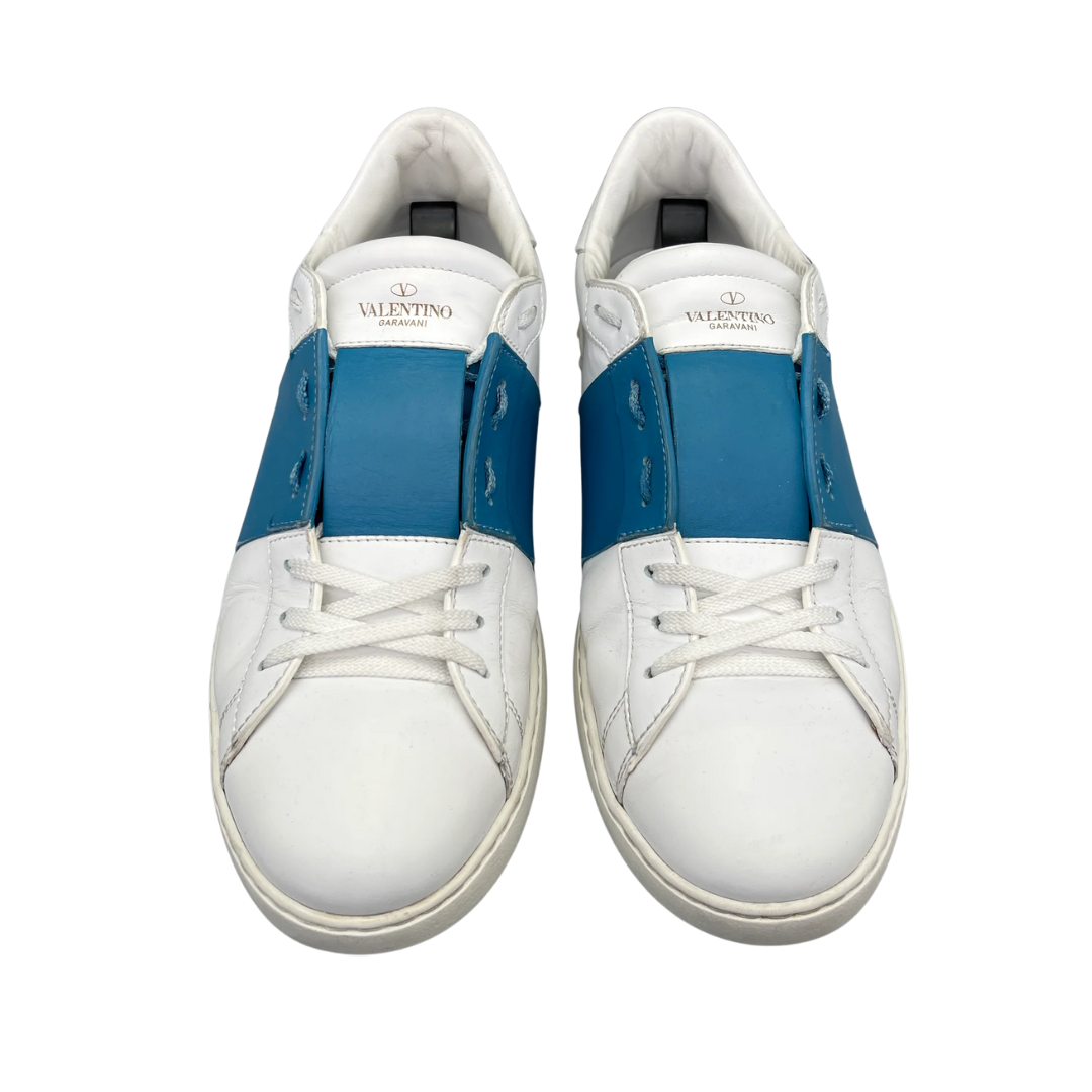 Valentino Garavani Open Sneakers (White Blue)
