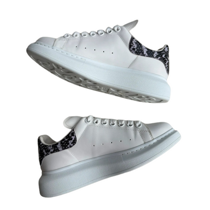 Alexander Mcqueen Sneakers (Python Print Heel) (Womens)