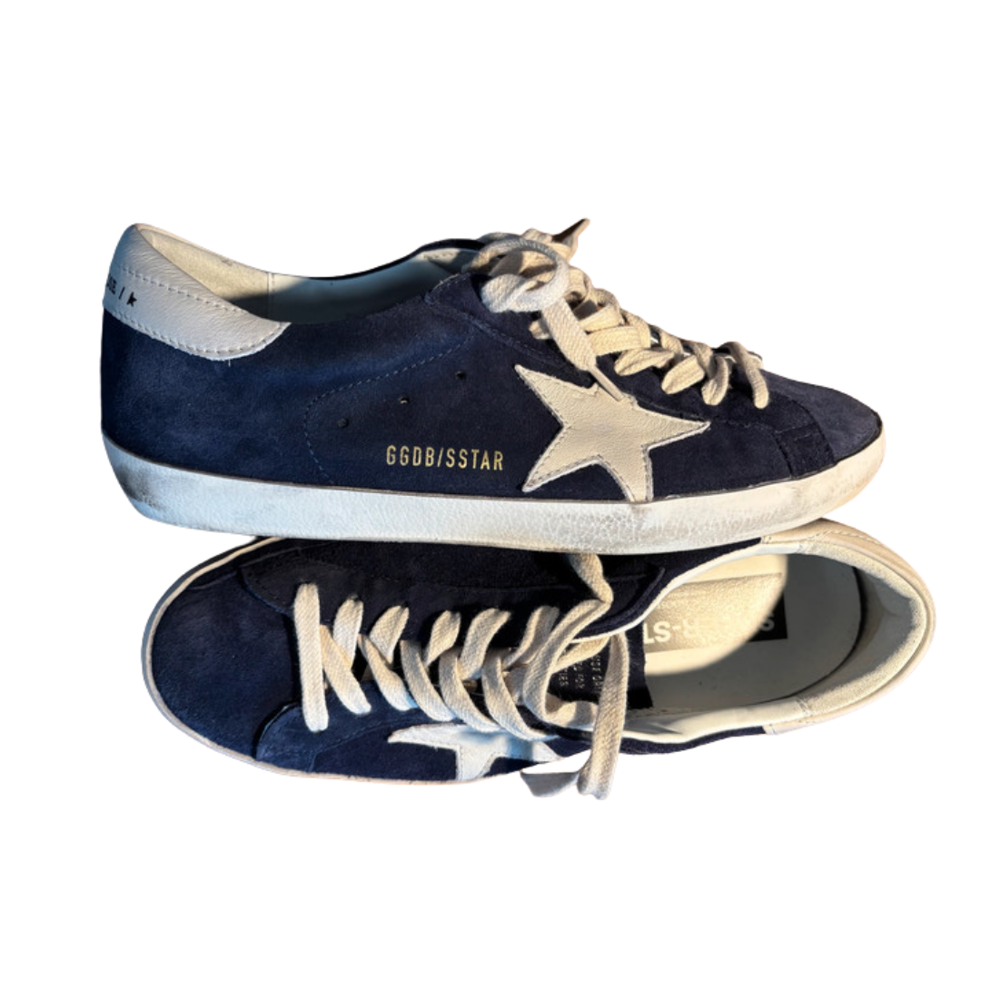 Golden Goose Superstar Sneakers (Navy)