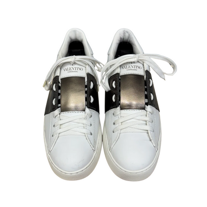 Valentino Garavani Open Sneakers (White Bronze) (Womens)