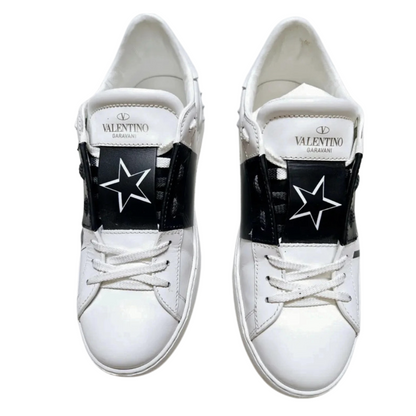 Valentino Garavani Open VLTN Sneakers (White Black) (Womens)