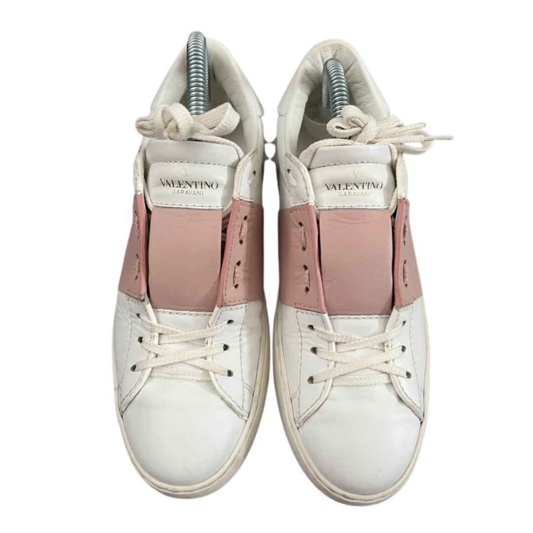 Valentino Garavani Open Sneakers (White Pink) (Womens)