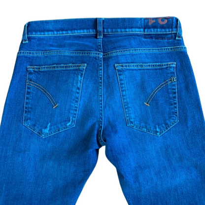 Dondup Ritchie Distressed Skinny Fit Jeans (Navy)
