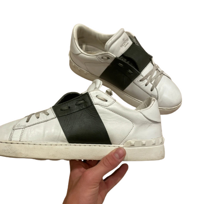 Valentino Garavani Open Sneakers (White, Black)