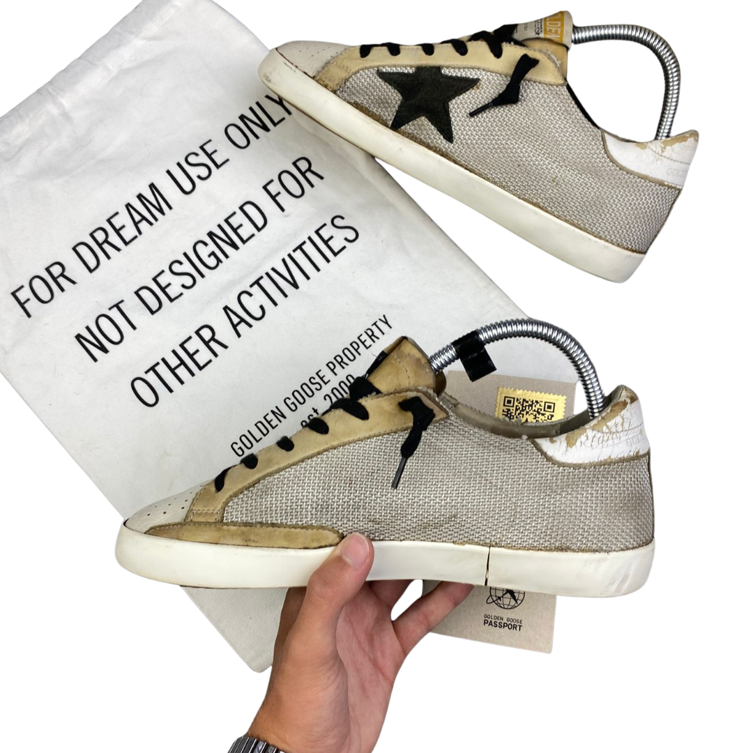 Golden Goose Superstar Sneakers (Beige Grey) (Women's)