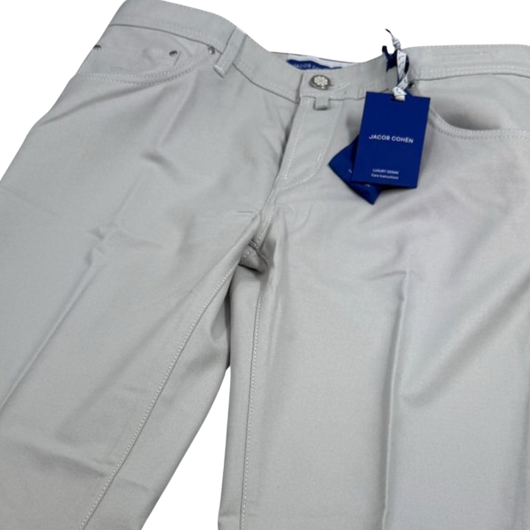 Jacob Cohën Scott Après Ski Slim Fit Chino Trousers (Grey) (New)