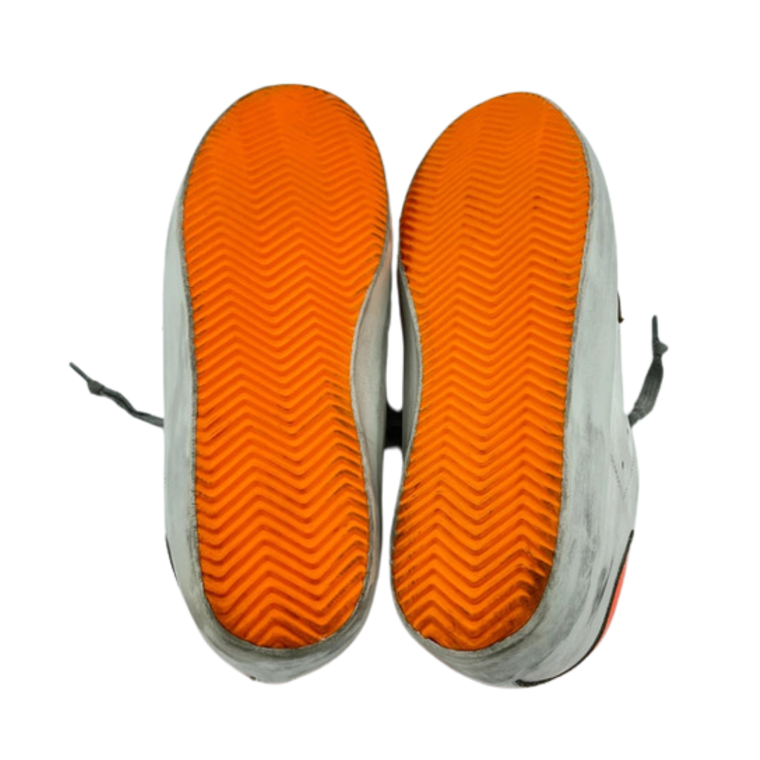 Golden Goose Super-Star Cuir Blanc (White Orange)