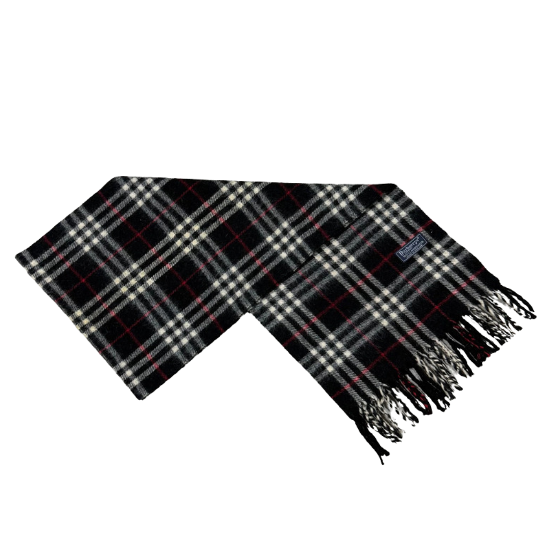 Burberry Scarf (Black) (Vintage)