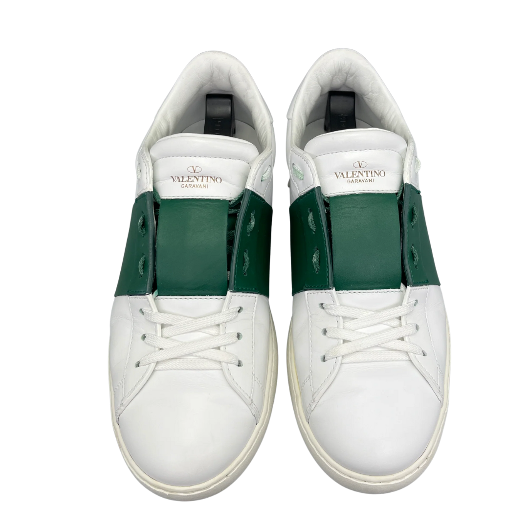 Valentino Garavani Open Sneakers (White Green)