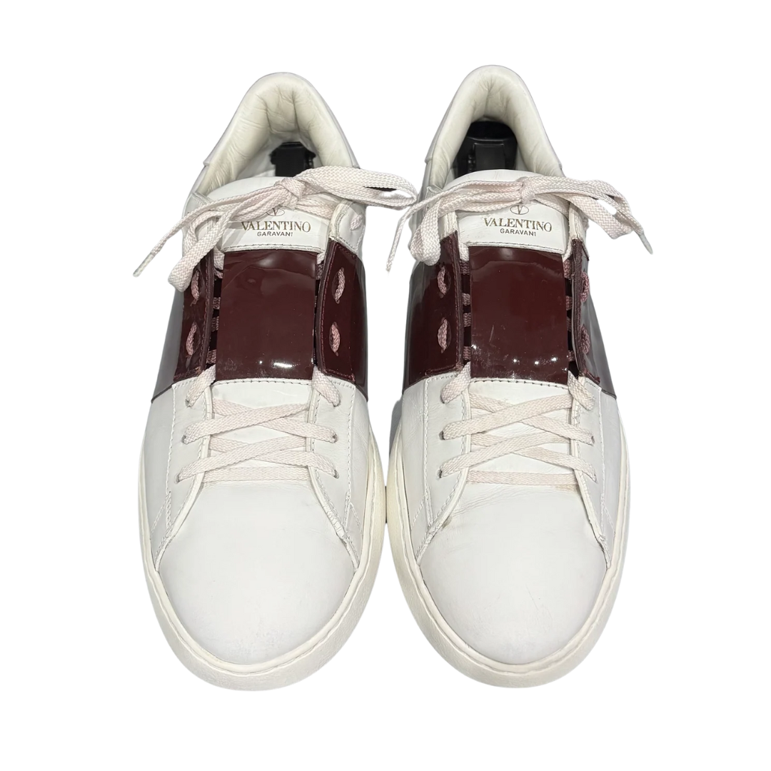 Valentino Garavani Open Sneakers (Patent Burgundy)