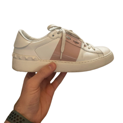 Valentino Garavani Open Sneakers (White Pink) (Womens)