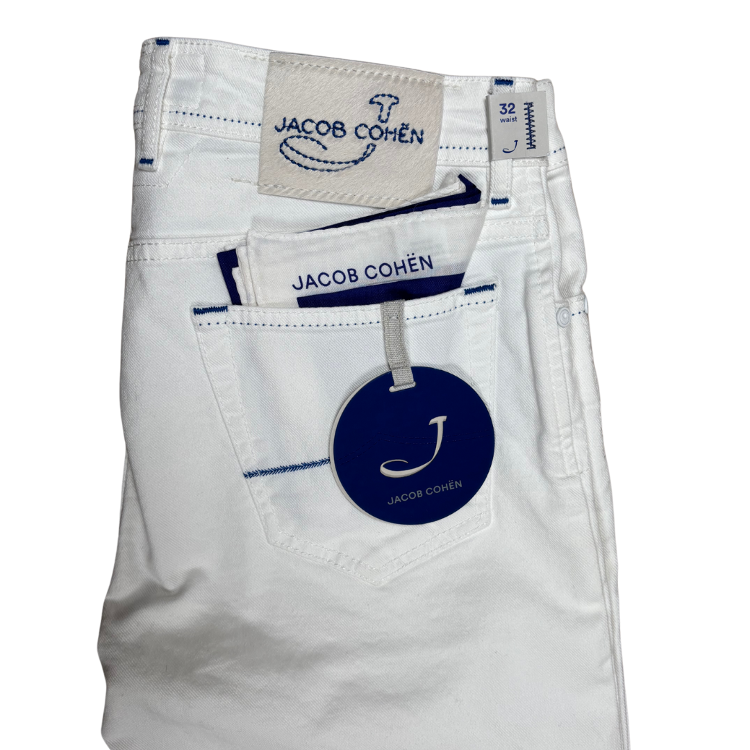 Jacob Cohën 688 Slim Fit Jeans (White) (New)