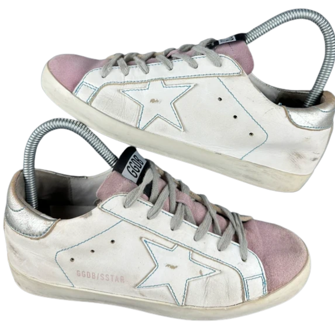 Golden Goose Superstar Sneakers (White Pink) (Women's)