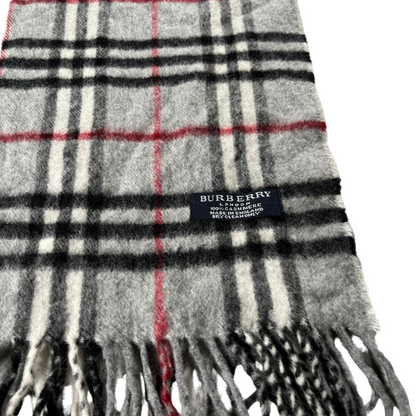 Burberry Scarf (Grey) (Vintage)