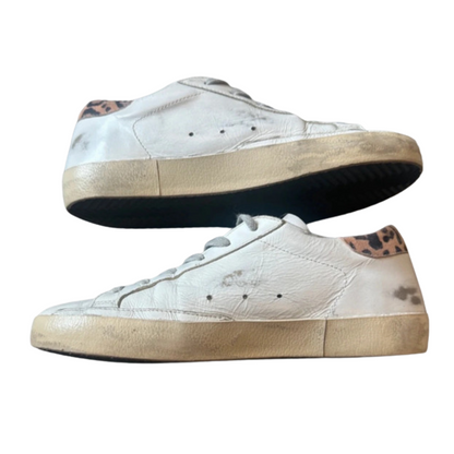 Golden Goose Superstar Sneakers (Leopard Heel) (Women's)