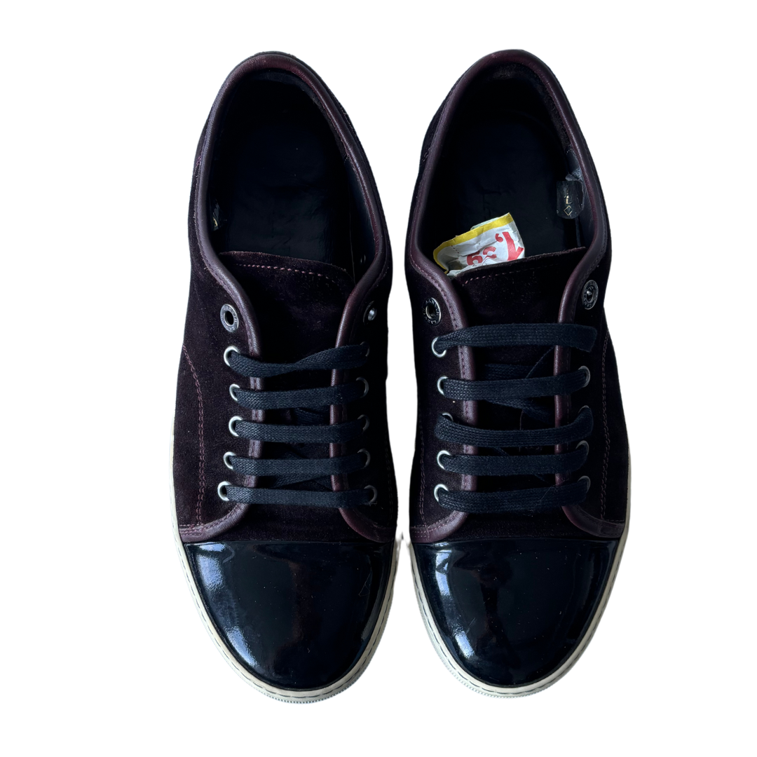 Lanvin Cap Toe Sneakers (Burgundy)