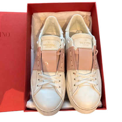 Valentino Garavani Open Sneakers (White Gold) (Women's)