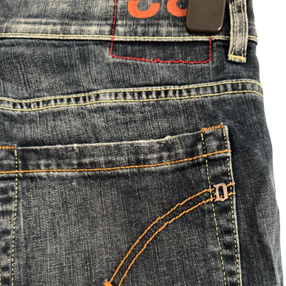 Dondup Brady Distressed Slim Fit Jeans (Navy)