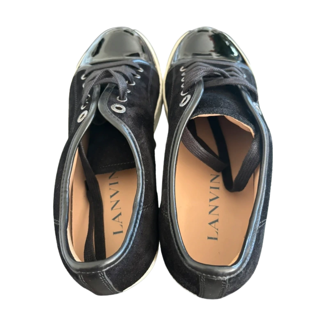 Lanvin Cap Toe Sneakers (Black) (New)