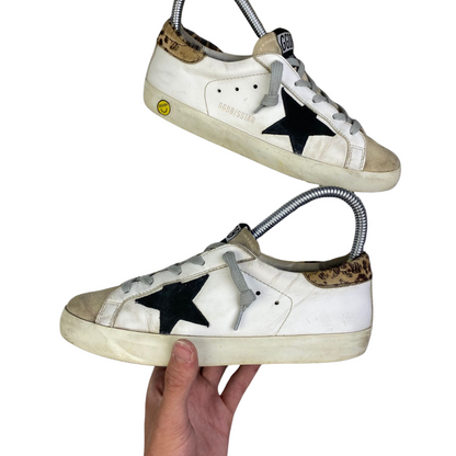 Golden Goose Superstar Sneakers (White Leopard) (Women's)