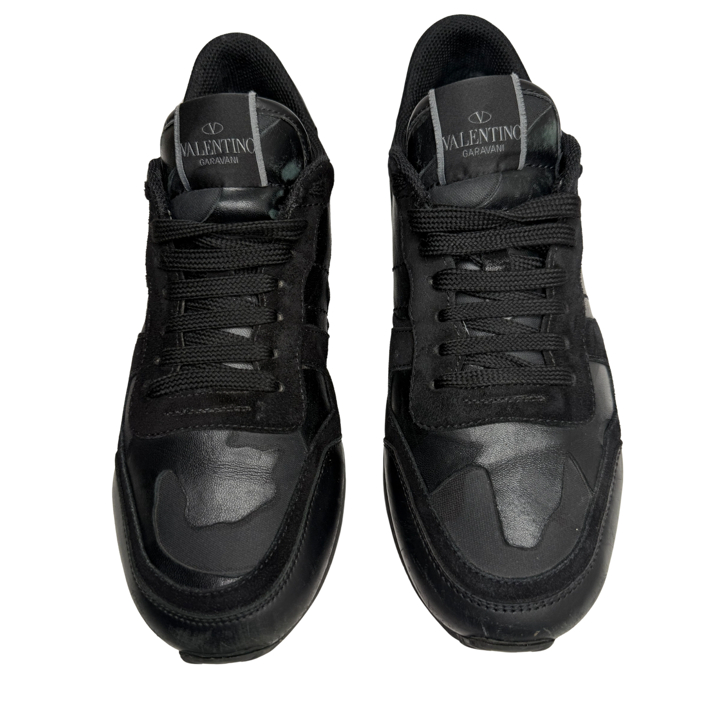 Valentino Camoflage Rockrunner Sneakers (Black)