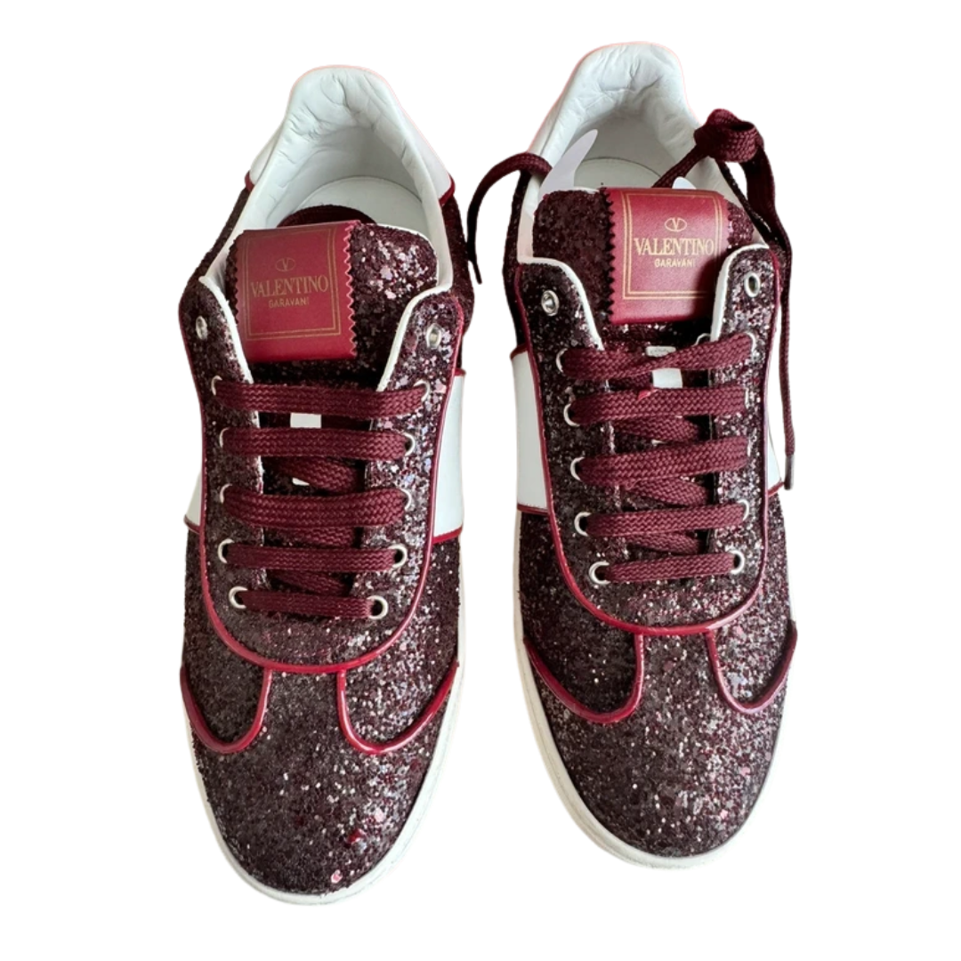 Valentino Garavani Open Sneakers (White Gold) (Women's)
