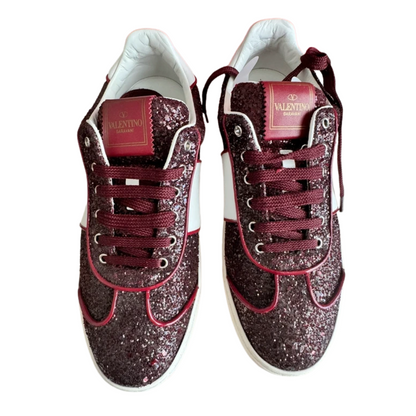 Valentino Garavani Open Sneakers (White Gold) (Women's)