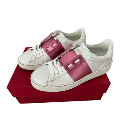 Valentino Garavani Open Sneakers (White Pink) (Womens)