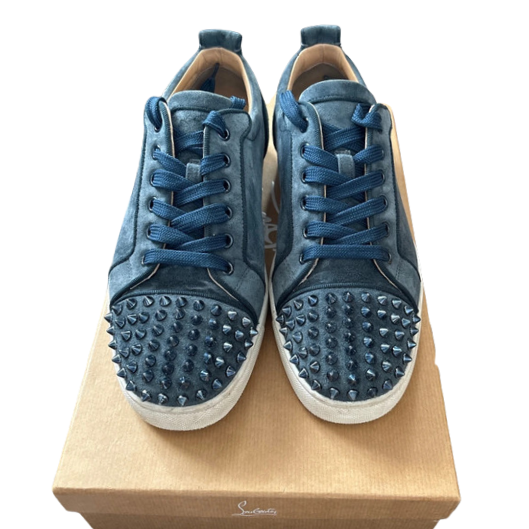 Christian Louboutin Louis Junior Spike Sneakers (Blue)