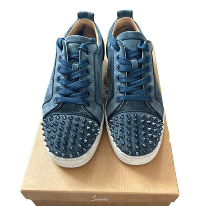 Christian Louboutin Louis Junior Spike Sneakers (Blue)