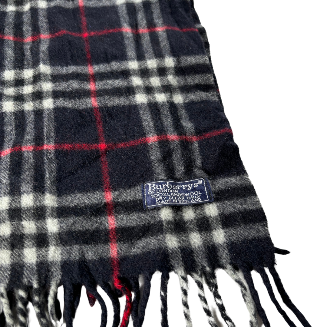 Burberry Scarf (Navy) (Vintage)