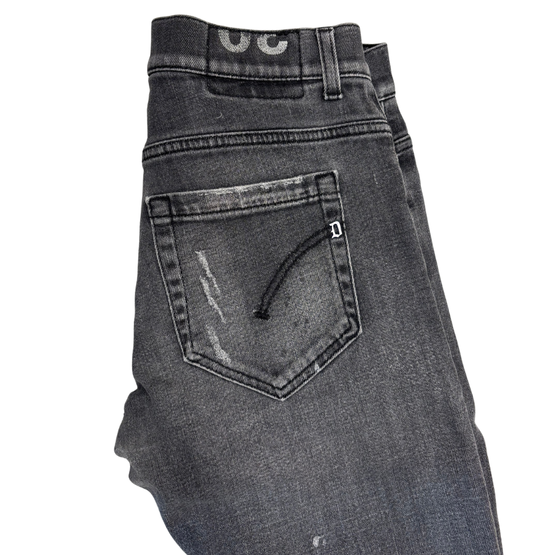 Dondup George Distressed Skinny Fit Jeans (Dark Grey)