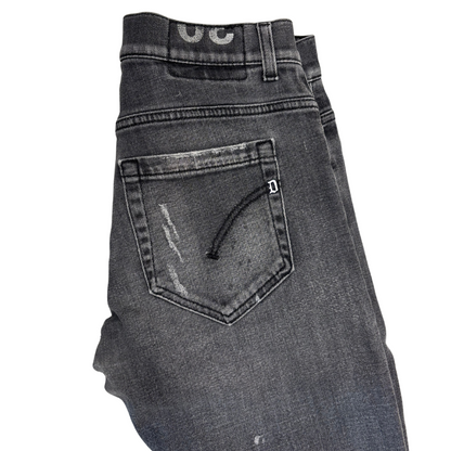 Dondup George Distressed Skinny Fit Jeans (Dark Grey)