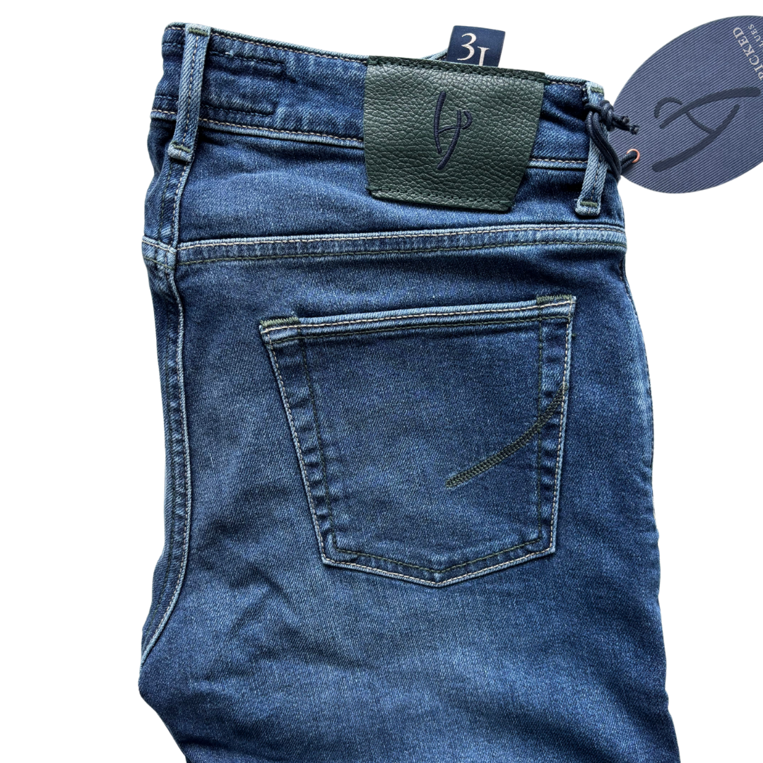 Handpicked Orvieto Slim Fit Jeans (Navy Blue) (New)