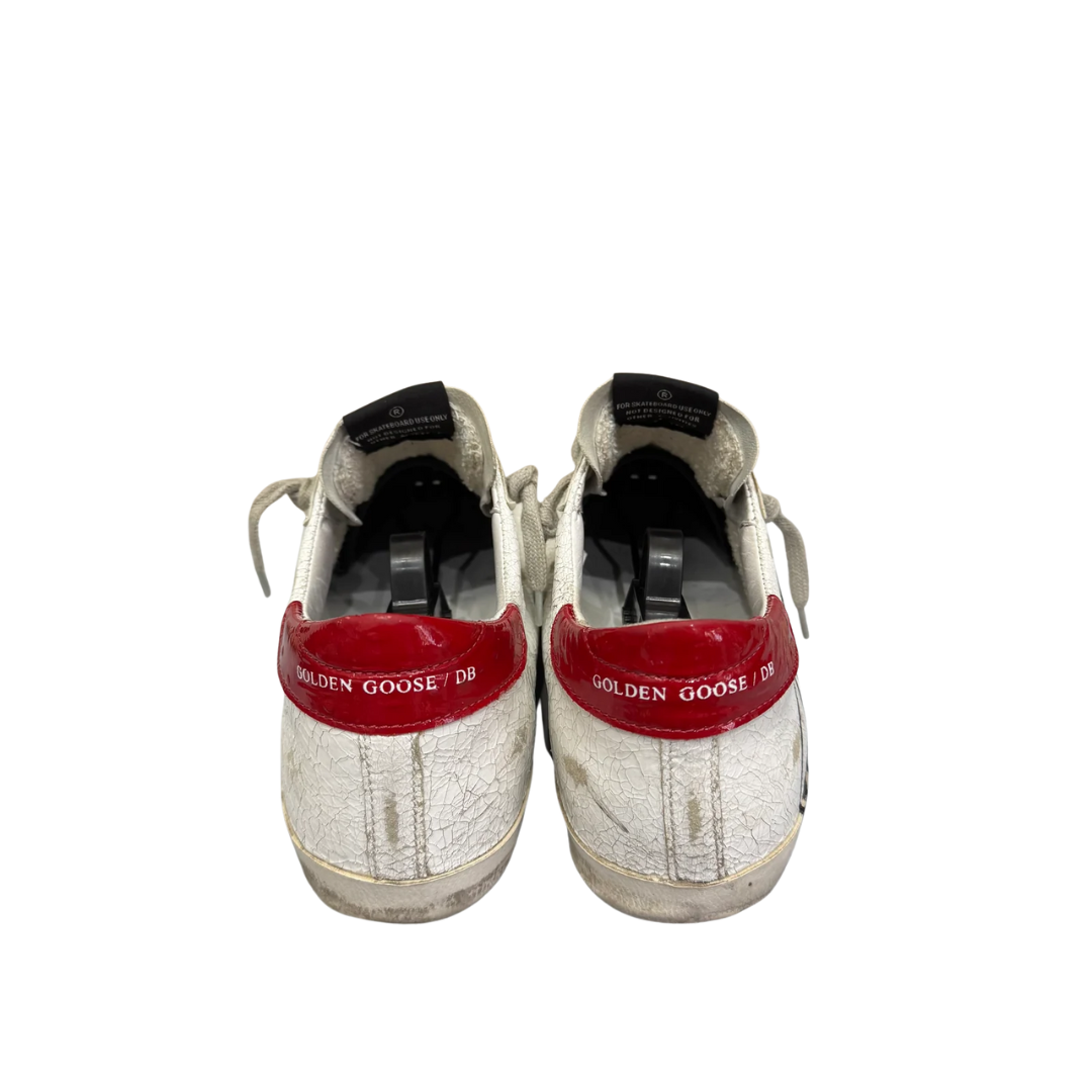 Golden Goose Superstar Sneakers (White Red)