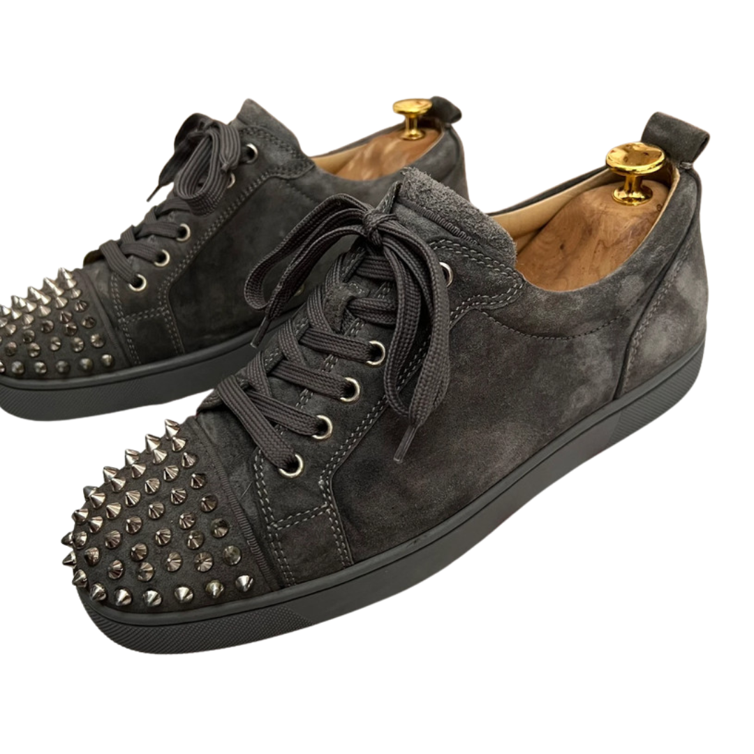 Christian Louboutin Louis Junior Spike Sneakers (Dark Grey)