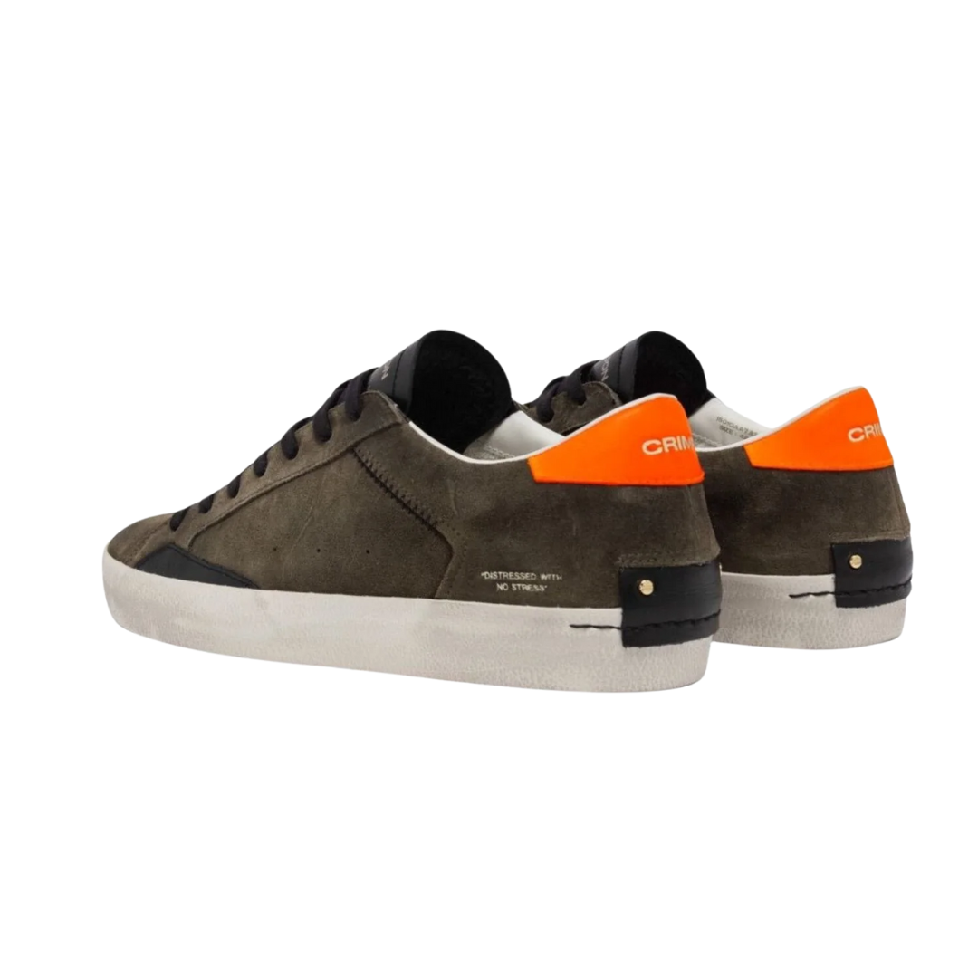 Crime London Distressed Sneakers (Military Green) (New)