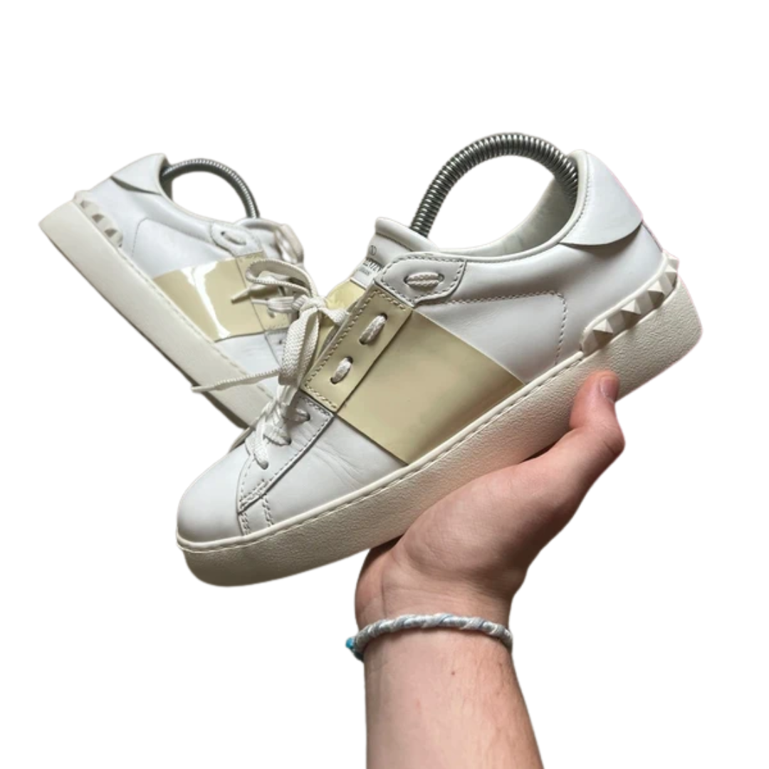 Valentino Garavani Open Sneakers (White Gold) (Women's)